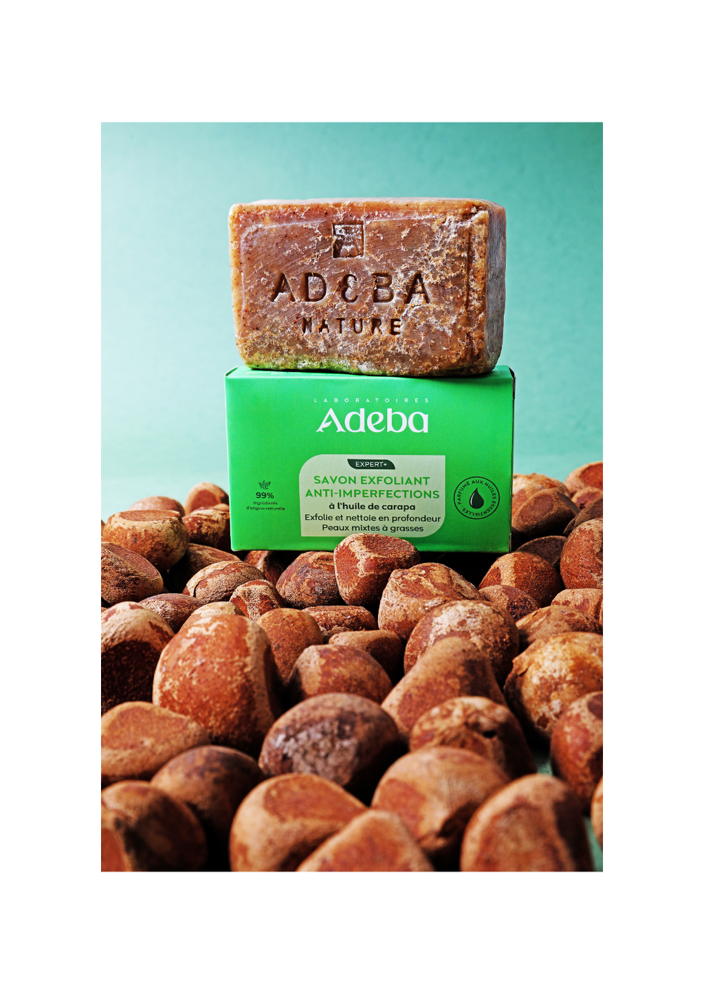 Carapa oil soap - Exfoliating soap for problem skin