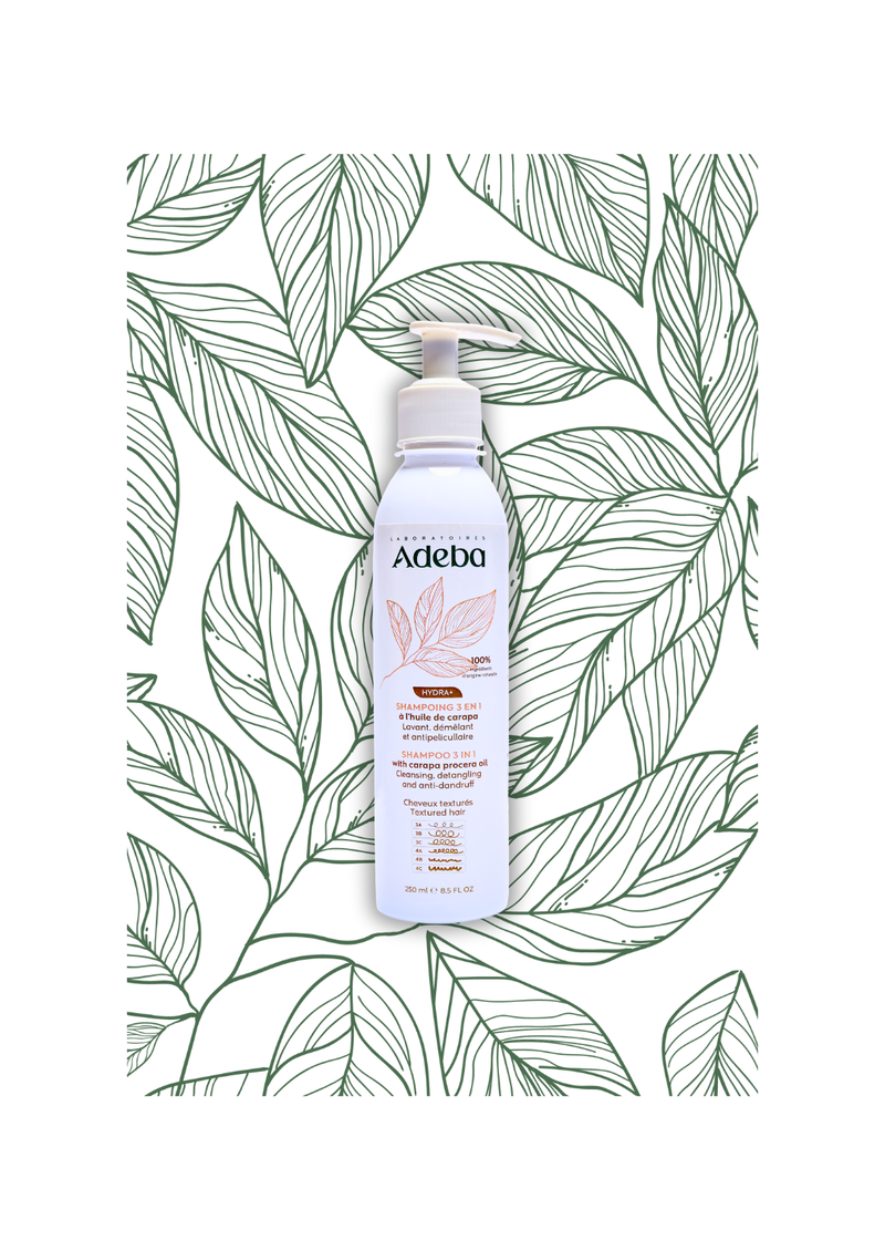 Adeba Black Soap shampoo - 3 in 1 conditioning shampoo